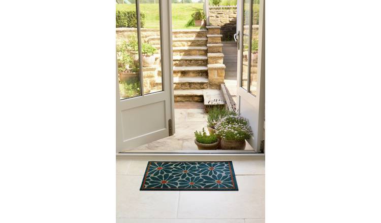 My Mat Boho Floral Blue Runner - 50x75cm