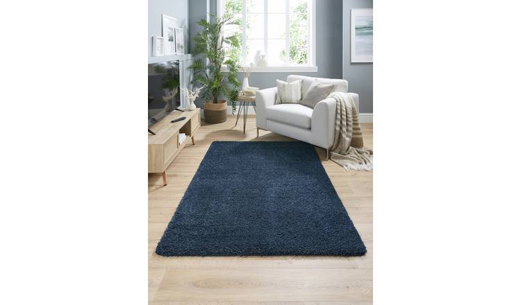 Buddy Midnight Blue Shaggy Rug - 140x200cm
