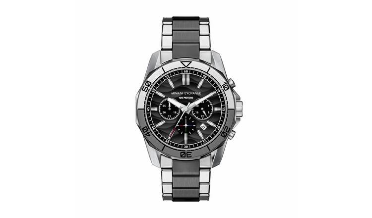 Armani Exchange Men's AX1973 Black and Silver Bracelet Watch