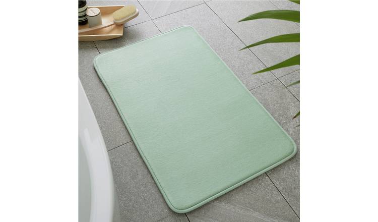 Catherine Lansfield Sage Memory Foam Bath Mat - 50x80cm