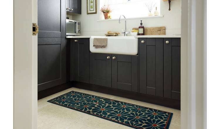 My Mat Boho Floral Short Pile Runner - 50x150cm