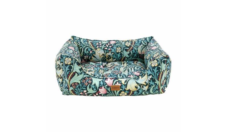 Morris & Co Golden Lily Print Square Bed - Medium