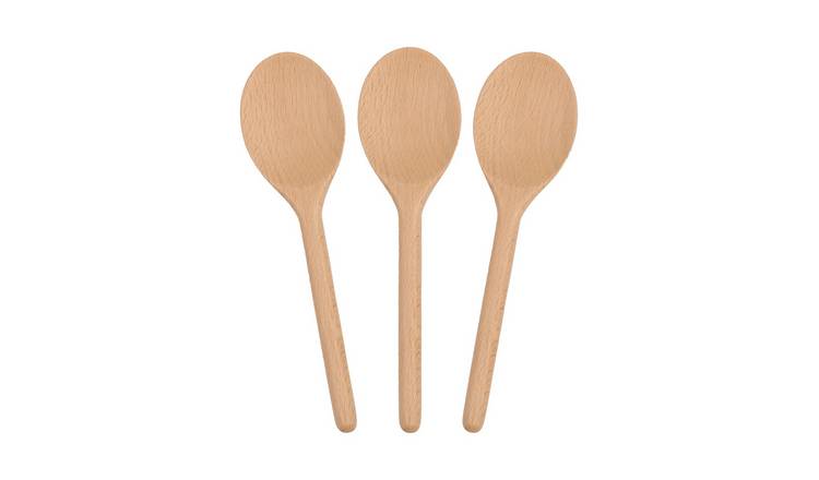 Argon Tableware Wooden Cooking Spoons - Pack of 3