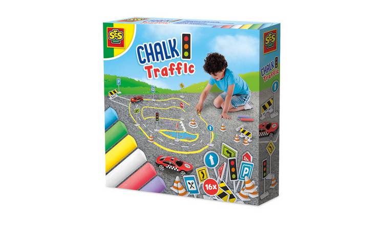 SES Creative Playground Chalk Traffic Outdoor Art Set