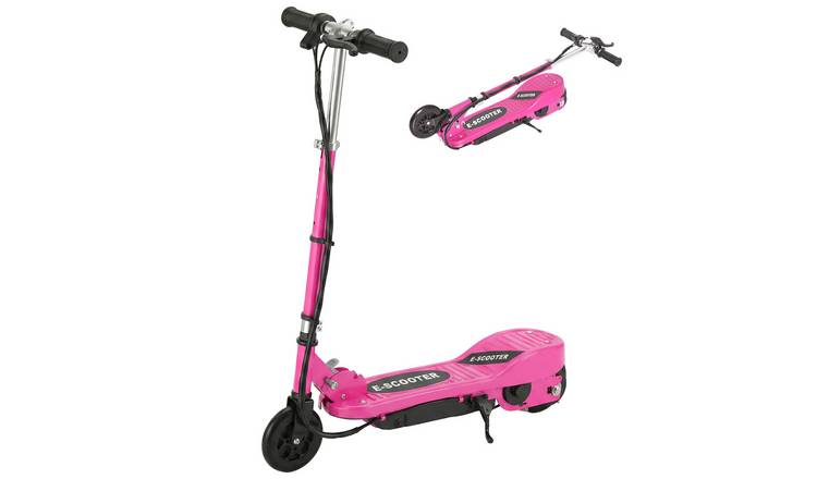 HOMCOM 120W 7 to 14 Years 5.5 Inch Foldable Kids Electric Scooter – Pink