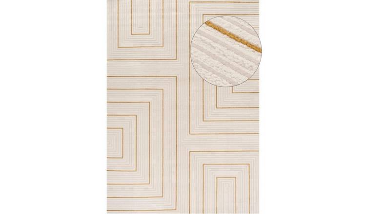 The Rugs Gold Carmel Modern Geometric Rug - 120 x 170cm