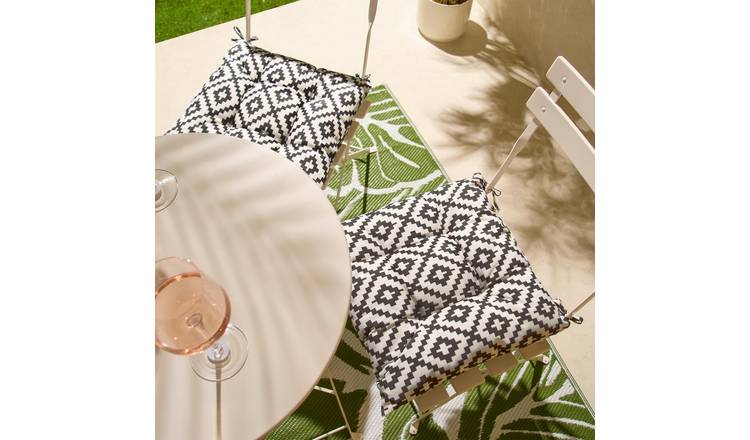 OHS 2 Pack Geo Filled Garden Seat Pads 40 x 40cm - Grey