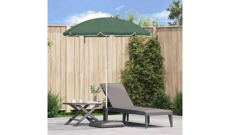 Walplus Polyester Garden Parasol - Green - 180 x 180 cm