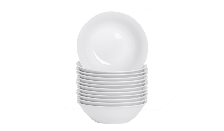 Argon Tableware Classic White Cereal Bowls - Pack of 12