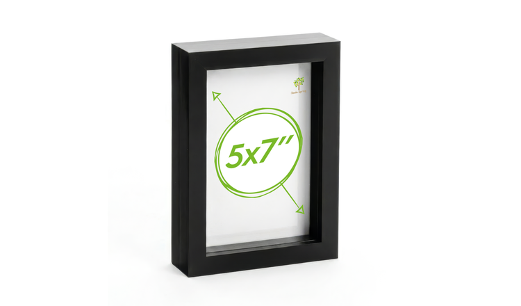Nicola Spring 3D Box Photo Frame 5 x 7" - Black