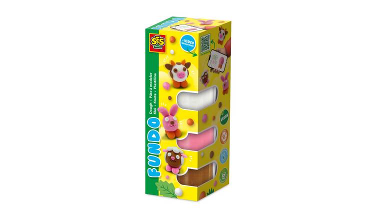 SES Creative FunDo Farm Animals Play Dough 4 Piece Craft Set