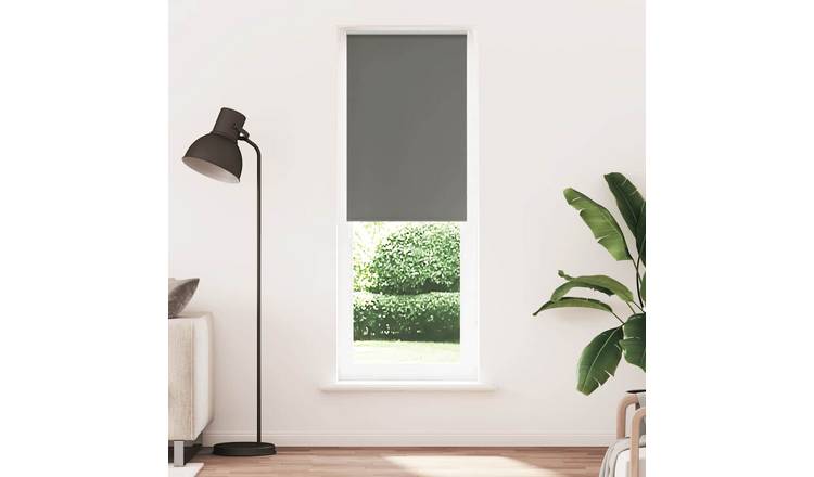 Walplus Polyester Blackout Roller Blind - Grey - 80 x 230 c