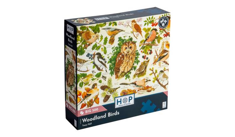 The House of Puzzles Woodland Birds BIG 500 Piece Jigsaw Puzzle
