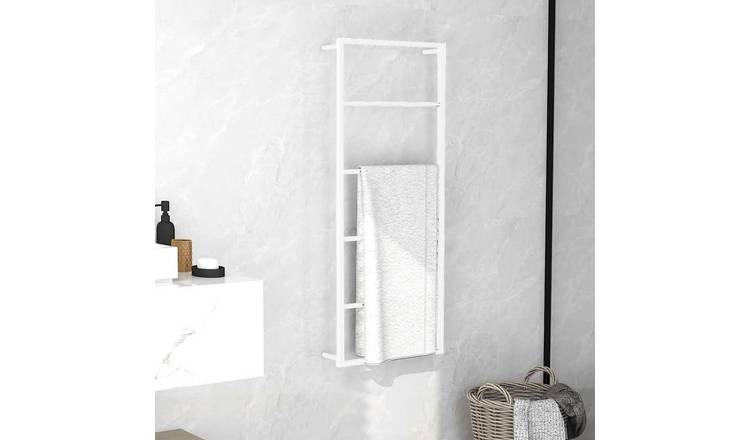 Walplus Steel Towel Rack - White - 45 x 10 x 115 cm