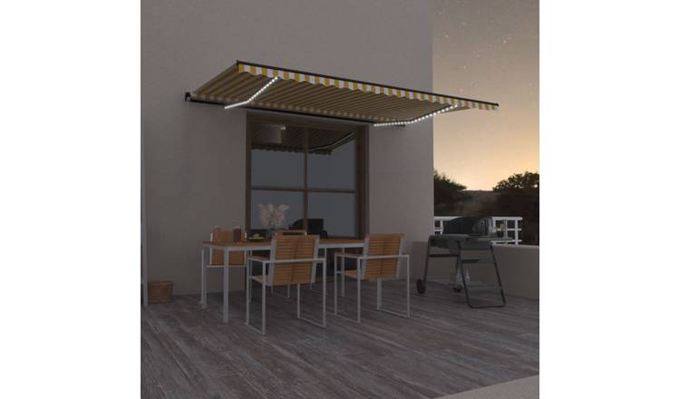 Walplus Electric Polyester - Yellow and White - 500x300 cm - Anthracite Frame