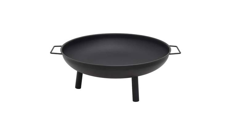 Walplus Steel Fire Pit - Black - 67.5 x 58 x 22.5 cm