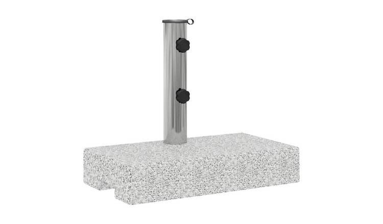 Walplus Parasol Base Granite Rectangular 25 kg - Grey - 45 x 25 x 38.5 cm