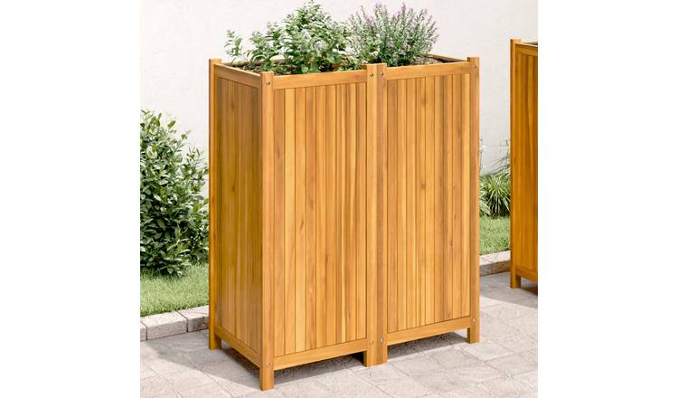 Walplus Acacia Wood Garden Planter - 84 x 42 x 100 cm