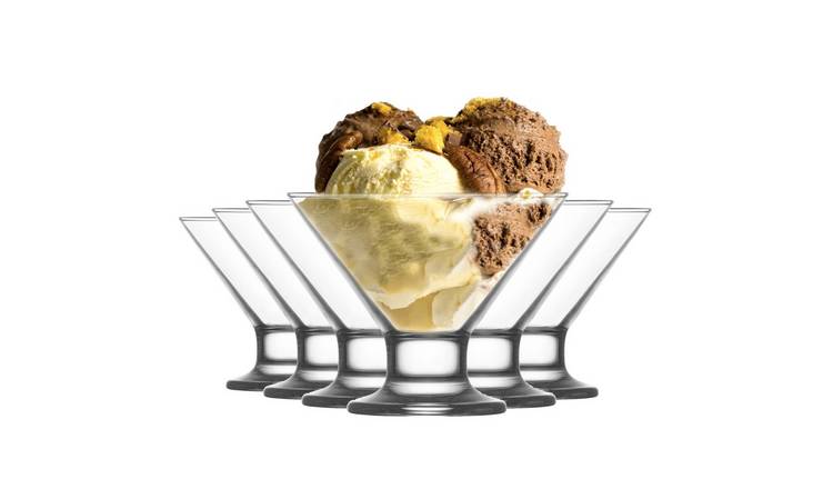 LAV Crema Ice Cream Bowls - Clear - Pack of 12