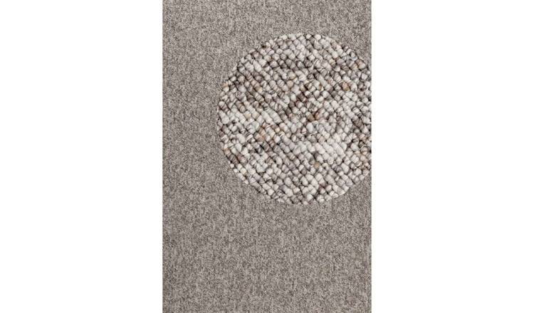 Hanse Home Grey Rocco Washable Plain Flatweave Rug - 200 x 290cm