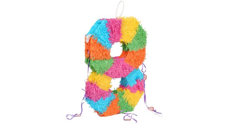 Fax Potato Number 8 Cardboard Pinata - Multi