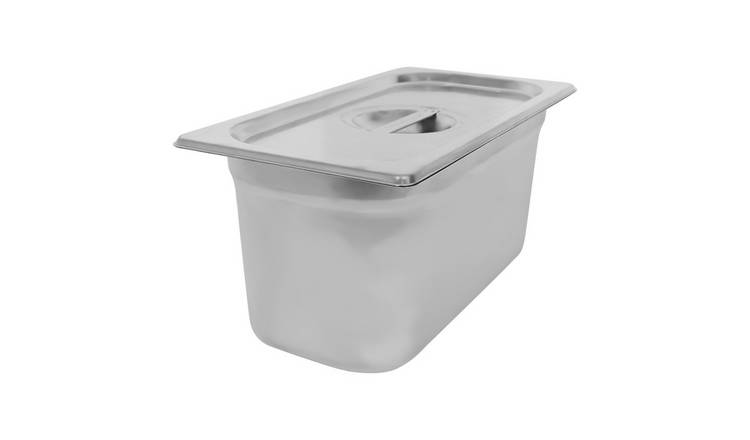 Argon Tableware Steel Gastronorm Container with Lid 1/3 - 5.5L
