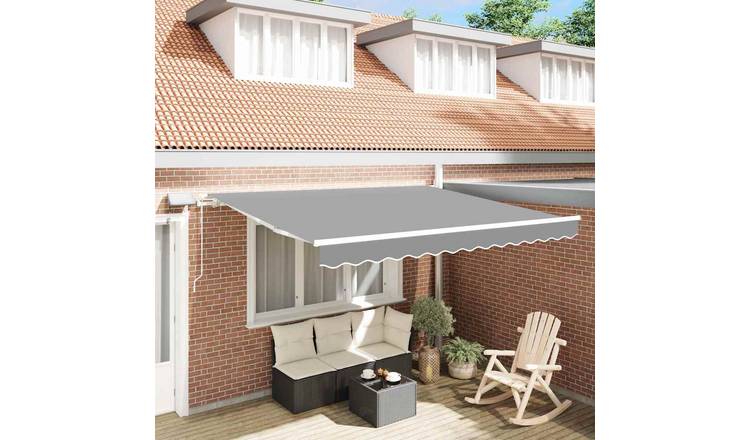 Walplus Electric Aluminium Awning Frame - White - 300 x 250 x 165 cm