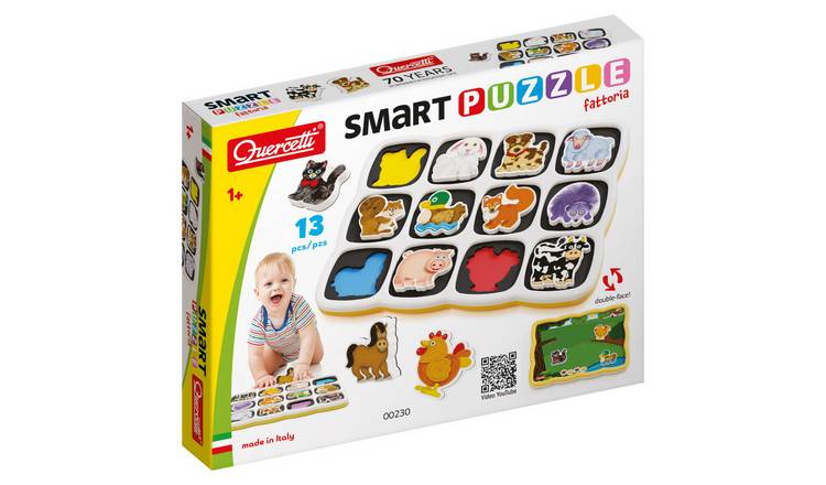 Quercetti 13 Pieces First Magnetic Shapes - Farm