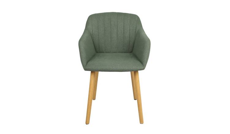 HomeGardenDirect Luciano Textured Linen Armchair - Green