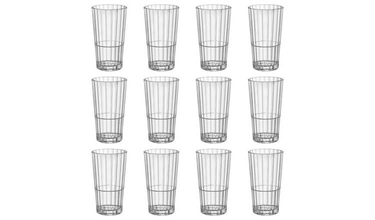 Bormioli Rocco Oxford Bar Stacking Highball Glasses - 395ml - Clear - Pack of 12