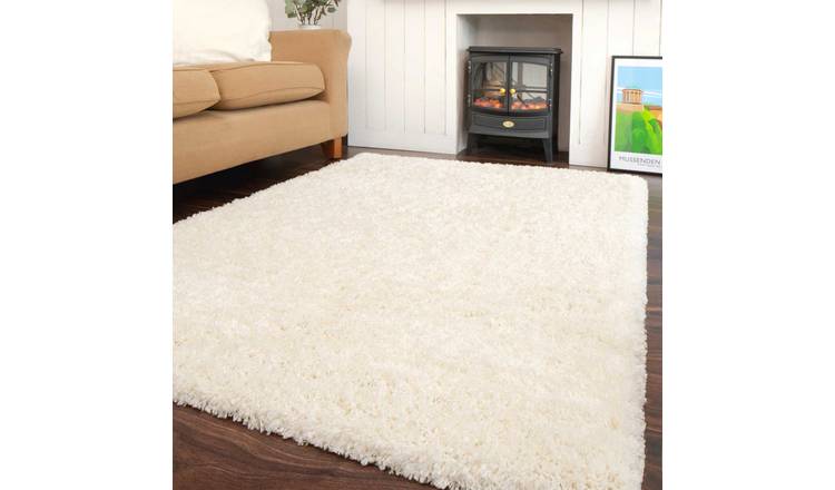 Kukoon Cream Super Soft Shaggy Rug - 80 x 150cm