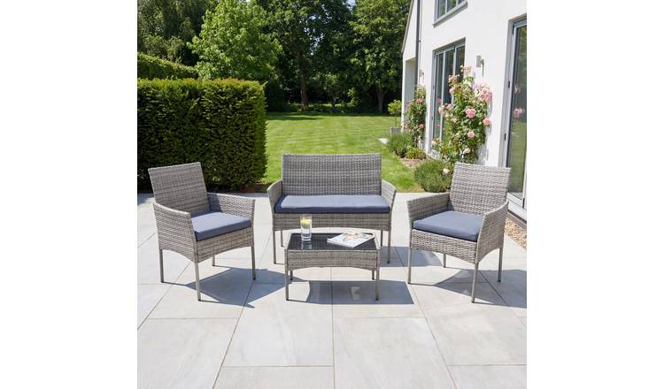 Artemis Home Corato 4-Seat Rattan Patio Set - Grey