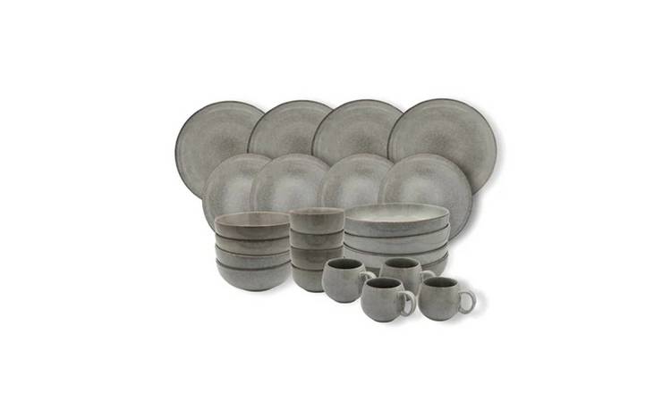Cooks Professional 24 Piece Nordic Stoneware Dinnerware Set - Grey