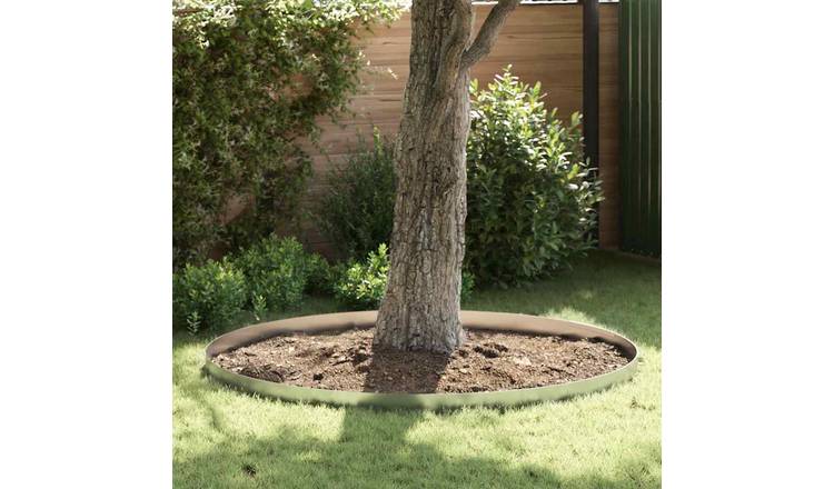 Walplus Galvanised Steel Lawn Edging - Silver - 450 x 0.05 x 15 cm