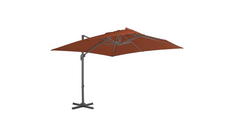 Walplus Cantilever Parasol - Terracotta - 400 x 300 x 268 cm