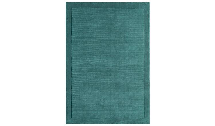 Mega Flooring Blue Handmade Plain Rug - 60 x 120cm