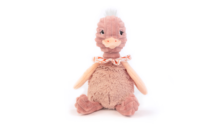 Les Deglingos Pomelos the Ostrich Small Plush in Box - 22cm