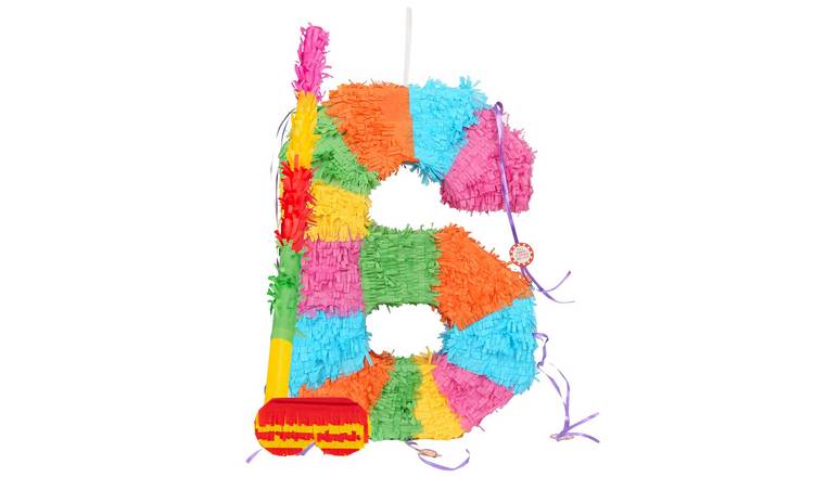 Fax Potato Number 6 Cardboard Pinata Set with Stick and Blindfold - Multi