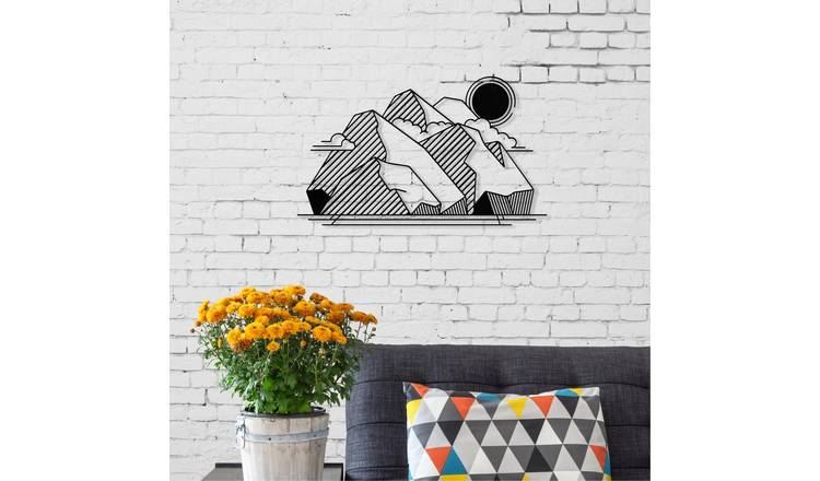 Decortie Metal Wall Art No.18 View - Metal Typography Wall Hanging - Black