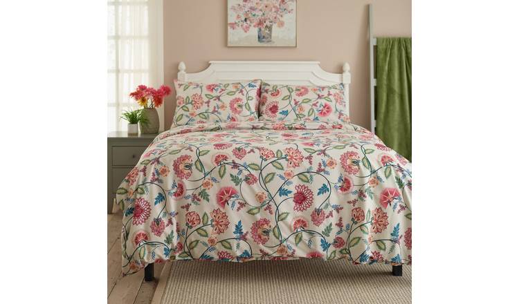 Deyongs Vintage Jacobean Floral Printed Duvet Set - Double