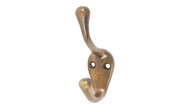 Hammer & Tongs Narrow Hat & Coat Hook - Brass