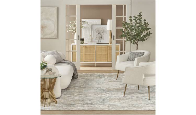Mega Flooring Grey Modern Abstract Rug - 69 x 229cm