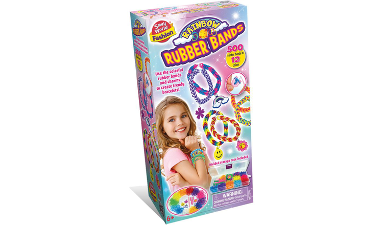 Small World Toys Rainbow Rubber Bands Craft Set