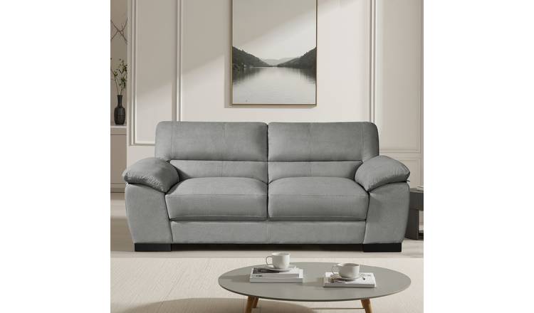 Artemis Home Mellette 3 Seat Fabric Sofa - Grey
