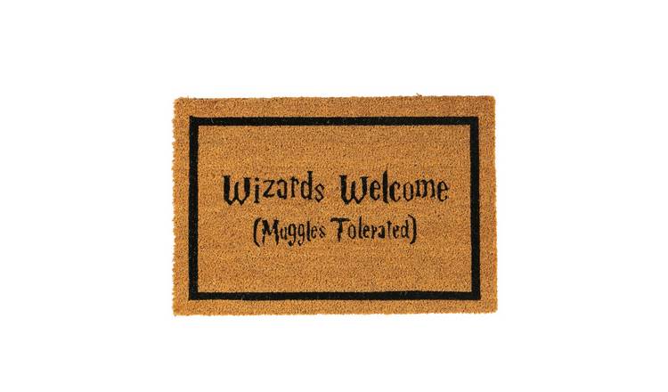 Nicola Spring Halloween Coir Door Mat - Wizards Welcome
