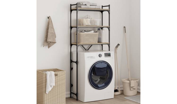 Walplus Washing Machine Shelf Engineered - Sonoma Oak - 67 x 25 x 163 cm