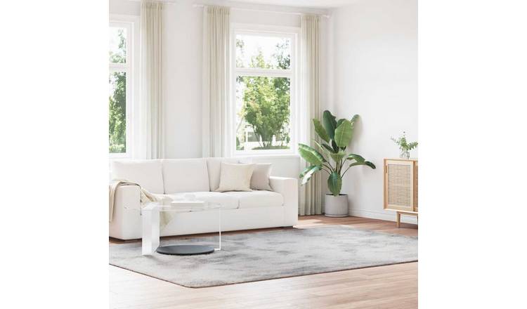Walplus Navarra Polyester Rug - Silver Grey - 240 x 340cm