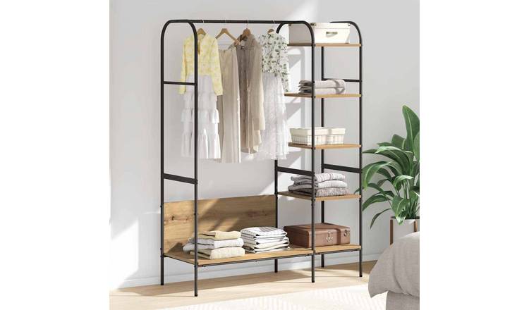 Walplus Clothes Rack with Shelf Engineered - Beige - 120 x 44 x 160 cm