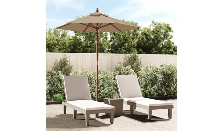 Walplus Garden Parasol - Taupe - 196 x 231 cm