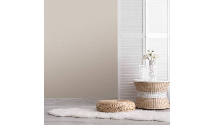 Grandeco Curve Weave Glitter Blown Textured Wallpaper - Neutral Beige
